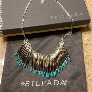 Silpada 'Free Spirit' Multi-Stone Fringe Necklace
